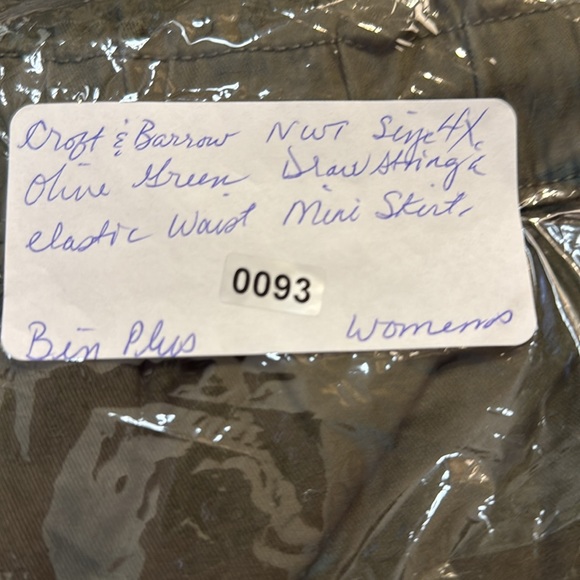 Croft & Barrow Olive Green Drawstring Mini Skirt NWT Size 4X - Picture 10 of 10